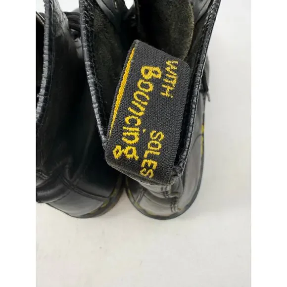 Dr. Martens Black Leather 8 Eye Boots Men’s Size 12 Broken In Grunge Streetwear - Picture 7 of 11